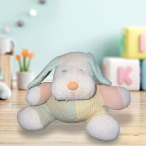 Kids Gifts Baby Lovey Puppy Dog Waffle Thermal Pastel Plush Terry Cloth Vintage
